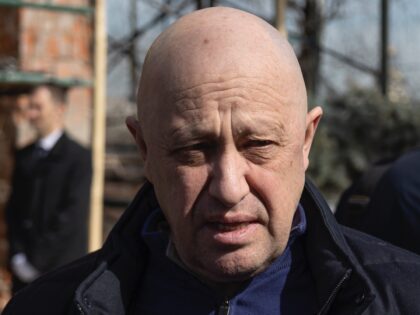 Yevgeny Prigozhin, the owner of the Wagner Group military company, arrives to pay the last respects to slain Russian military blogger Vladlen Tatarsky, during a funeral ceremony at the Troyekurovskoye cemetery in Moscow, Russia, Saturday, April 8, 2023. Tatarsky, known by his pen name of Maxim Fomin, was killed on …