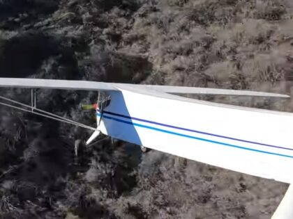 Airplane crashing in California forest