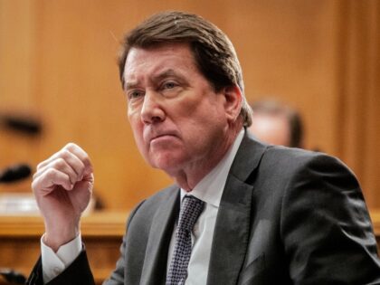 WASHINGTON, DC - FEBRUARY 15: Sen. Bill Hagerty (R-TN) asks a question during the Senate Banking Committee hearing February 15, 2022 in Washington, DC. The committee heard testimony on "Examining the President's Working Group on Financial Markets Report on Stablecoins."