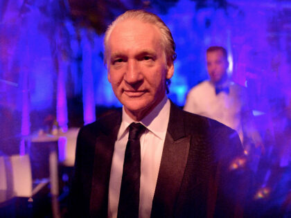 BEVERLY HILLS, CALIFORNIA - FEBRUARY 09: (EDITORS NOTE: Image was created in camera using a reflective surface.) Bill Maher attends the 2020 Vanity Fair Oscar Party hosted by Radhika Jones at Wallis Annenberg Center for the Performing Arts on February 09, 2020 in Beverly Hills, California. (Photo by Matt Winkelmeyer/VF20/WireImage)