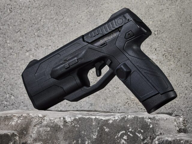 The Biofire Smart Gun® is a 9mm handgun secured by fingerprint and facial recognition bio