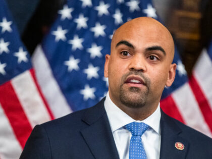 Rep Colin Allred, D-Texas, speaks during a news conference on Capitol Hill in Washington on Wednesday, June 24, 2020. Allred announced that he tested positive for COVID-19 Sunday, Jan. 30, 2022, after returning to his home in Dallas from an overseas trip with a congressional delegation. (AP Photo/Manuel Balce Ceneta, …