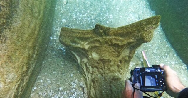 Israeli Swimmer Finds Roman Marble Treasures From Ancient Shipwreck