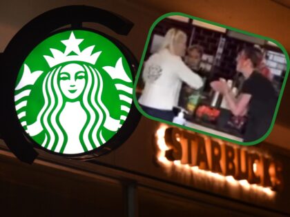 Starbucks Coffee company logo seen in Central London. On Saturday, 25 January 2020, in Lon
