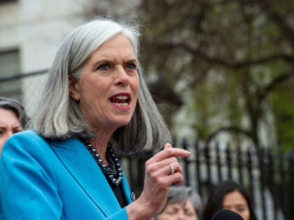 Abortion - US Congresswoman Katherine Clark speaks to media and dozens of people who gathered at the state House to listen to local officials speak during a press conference on the future of womens reproductive rights in Massachusetts at the Massachusetts State House in Boston, Massachusetts on May 3, 2022. …