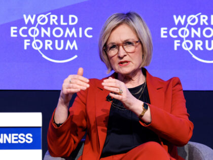 Mairead McGuinness, financial services commissioner for the European Union (EU), during a panel session on day three of the World Economic Forum (WEF) in Davos, Switzerland, on Thursday, Jan. 19, 2023. The annual Davos gathering of political leaders, top executives and celebrities runs from January 16 to 20. Photographer: Stefan …