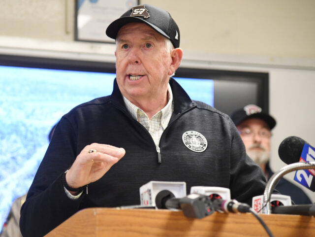 MARBLE HILL, MO - APRIL 05: Missouri Governor Mike Parson speaks during a press conference