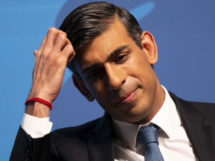 NEWPORT, WALES - APRIL 28: Prime Minister Rishi Sunak attends the Welsh Conservative Party Spring Conference 2023 on April 28, 2023 in Newport, Wales. (Photo by Matthew Horwood/Getty Images)