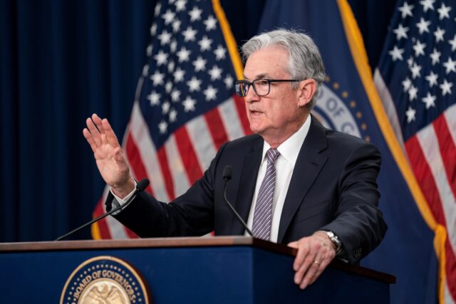 U.S. Federal Reserve Chair Jerome Powell attends a press conference in Washington, D.C., t