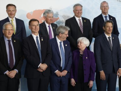 Finance ministers and central bank governors of the Group of Seven (G-7) and guests from o