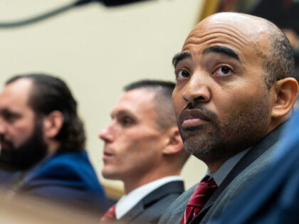 UNITED STATES - MAY 18: From right, FBI whistleblowers Marcus Allen, Steve Friend, and Garret O'Boyle, testify during the House Judiciary Select Subcommittee on the Weaponization of the Federal Government to "examine abuses seen at the Bureau and how the FBI has retaliated against whistleblowers," in Rayburn Building on Thursday, …