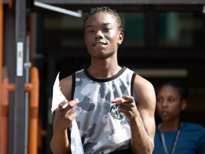 Bacari-Bronze O'Garro at Thames Magistrates' Court where he was charged with failing to comply with a community protection notice after a TikTok "prank" video showed people entering a private home without permission. Picture date: Wednesday May 24, 2023. (Photo by Lucy North/PA Images via Getty Images)