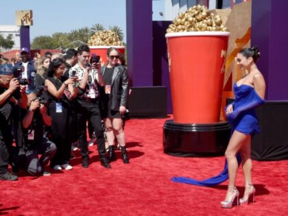 Vanessa Hudgens attends the 2022 MTV Movie & TV Awards at Barker Hangar on June 05, 2022 in Santa Monica, California. (Photo by Gregg DeGuire/FilmMagic)