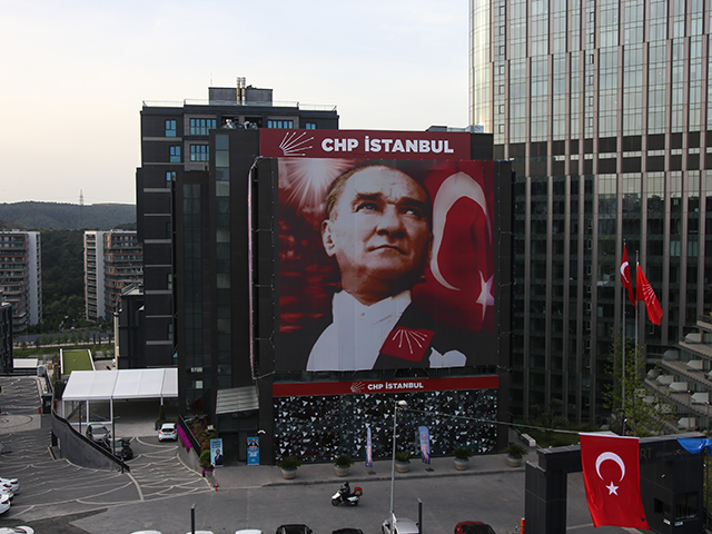 General view at CHP provincial headquarters on May 15, 2023 in Istanbul, Turkey. Turkey vo