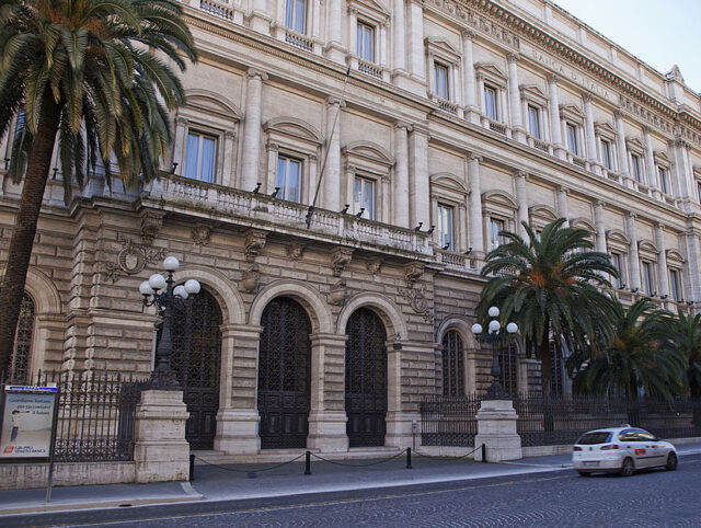 Italy, Lazio, Rome, Palazzo Koch home to the Banca DItalia on Via Nazionale. (Photo by: Eye Ubiquitous/Universal Images Group via Getty Images)