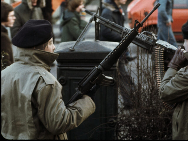 IRA gunmen in the republican Creggan estate in Londonderry, during a demonstration to mark