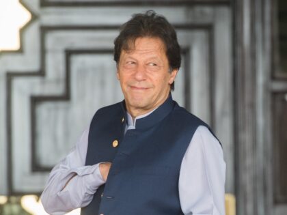 ISLAMABAD, PAKISTAN - OCTOBER 15: Pakistan's Prime Minister Imran Khan ahead of the visit of the Duke and Duchess of Cambridge at his official residence on October 15, 2019 in Islamabad, Pakistan.