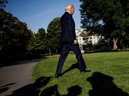 US President Joe Biden walks to Marine One on the South Lawn of the White House in Washington, DC, US, on Friday, May 26, 2023. Biden said that he was hopeful negotiators on a debt ceiling agreement would know by Friday night whether they have a deal. (Samuel Corum/Sipa/Bloomberg via …