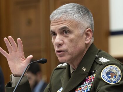 U.S. Cyber Command Commander Gen. Paul Nakasone testifies before the House Armed Services Subcommittee hearing on cyberspace operations, on Capitol Hill in Washington, Thursday, March 30, 2023. (Jose Luis Magana/AP)