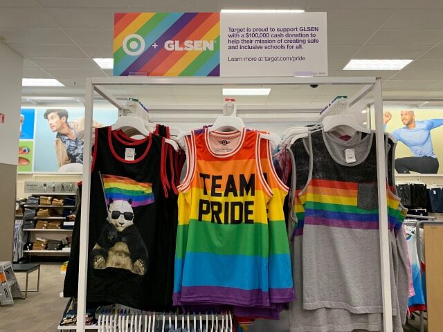 Target Pride Month merchandise display (Phillip Pessar/Flickr)
