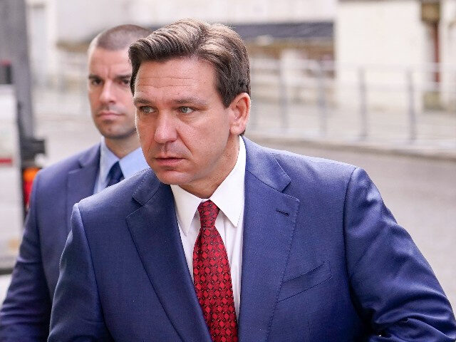 Florida Republican Gov. Ron DeSantis arrives at the Foreign Office to visit Britain's Fore