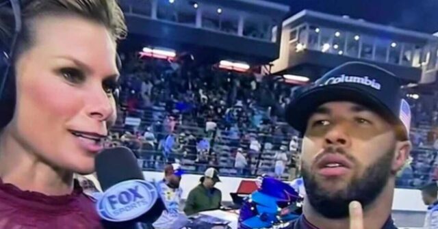 NASCAR's Bubba Wallace Flips Off Camera in Post-Race Interview after Winning Second Place