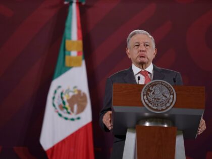 Andres Manuel Lopez Obrador, President of Mexico, during a morning conference at the National Palace in Mexico City, after recovering from COVID-19, saying that it was not serious and that he is in optimal condition. He also said that he will meet privately with White House adviser Elizabeth Sherwood-Randall on …