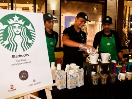 MUMBAI, INDIA - JULY 13: A Starbucks India Estates Blend, a medium roast with citrus and chocolate notes cultivated in Karnataka, South India, at The Art of Craft - an evening of coffee curations at the Palladium Mall on July 13, 2017 in Mumbai, India. (Photo by Rubina A. Khan/Getty …