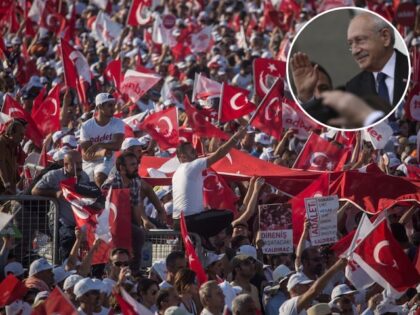 ISTANBUL, TURKEY - JULY 09: Thousands of supporters cheer and wave flags while listening to Turkey's main opposition Republican People's Party (CHP) leader Kemal Kilicdaroglu speak on stage during the "Justice Rally" on July 9, 2017 in Istanbul, Turkey. The Justice Rally was held to conclude the 25 day "Justice …