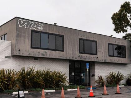 Vice Media's office building is seen in Los Angeles, Monday, May 15, 2023. Vice Media is f