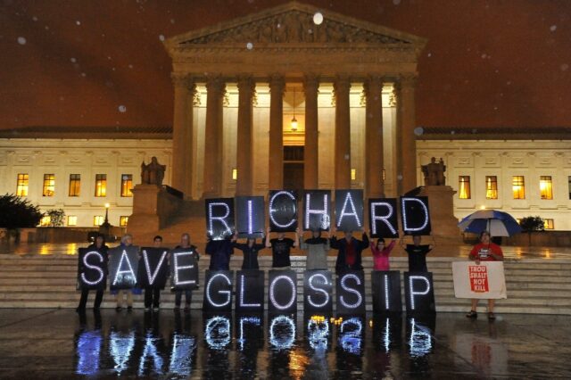 A 2015 rally by anti-death penalty activists outside the US Supreme Court seeking to preve