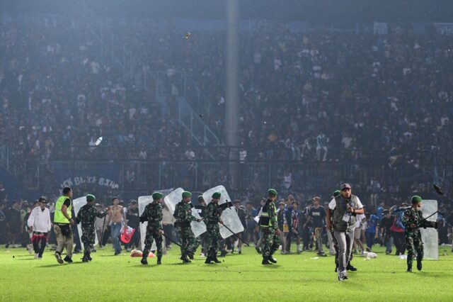In October, 135 people were killed at a stadium in East Java when police fired tear gas, c