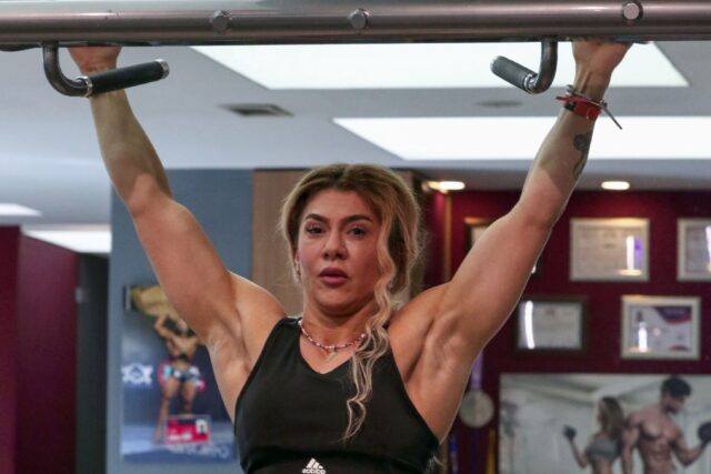 Shylan Kamal has trained since aged 22 and can be seen on Instagram flexing her muscles at