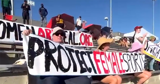 WATCH: Group Protesting Transgenders in Girls' Sports Forced from Event