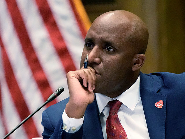 Mayor Quinton Lucas listens to public comments on a resolution that would make Kansas City, Mo, a sanctuary city for transgender people during a committee meeting to consider the resolution, Wednesday, May 10, 2023, in Kansas City, Mo. The move comes in the wake of Missouri legislators voting to ban …