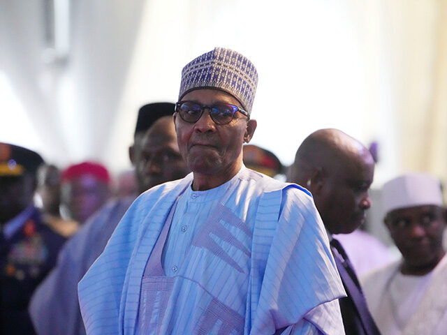 Nigeria President Muhammadu Buhari, centre, attends Dangote refinery Commission ceremony i