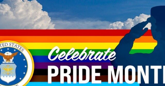 Air Force Marks Pride Month with Graphic of Airman Saluting Rainbow Colors