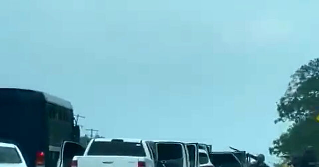 VIDEO: Cartel Gunmen Kidnap Bus Filled with Cops in Southern Mexico