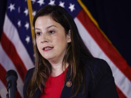 WASHINGTON, DC - MAY 23: Chair of the House Republican Conference Rep. Elise Stefanik (R-NY) speaks at a press conference following a House Republican conference meeting on Capitol Hill on May 23, 2023 in Washington, DC. During the press conference House Republican Leadership members discussed the ongoing negotiations over raising …