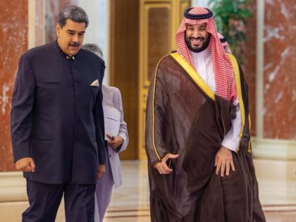 Venezuelan dictator Nicolás Maduro meets Saudi Crown Prince Mohammed bin Salman in Jeddah, Saudi Arabia, June 5, 2023.