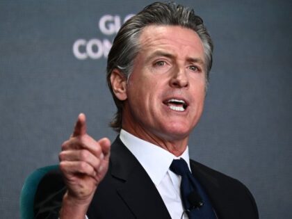 California Governor Gavin Newsom speaks during the Milken Institute Global Conference in Beverly Hills, California on May 2, 2023. (Patrick T. Fallon / AFP via Getty Images)
