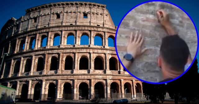 Fury as Tourist Carves Graffiti on Walls of Rome’s Colosseum