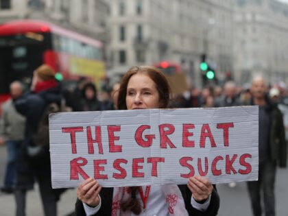 LONDON, UNITED KINGDOM - NOVEMBER 28: Anti-lockdown and anti-vaccine protesters stage a ma