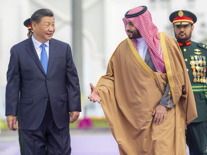 Chinese President, Xi Jinping (L) is welcomed by Crown Prince of Saudi Arabia Mohammed bin Salman Al Saud (R) at the Palace of Yamamah in Riyadh, Saudi Arabia on December 8, 2022. Chinese President Jinping is in Saudi Arabia to attend China-Arab States Summit and the China-Gulf Cooperation Council (GCC) …