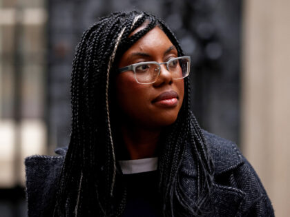 LONDON, ENGLAND - MAY 02: Kemi Badenoch, Secretary of State for the Department for Business and Trade departs the weekly cabinet meeting at Downing Street on May 2, 2023 in London, England. (Photo by Dan Kitwood/Getty Images)