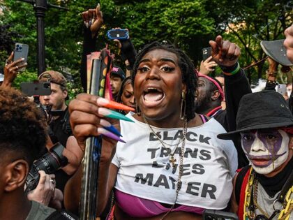 Queen Jean leads a weekly protest in support of trans people in Washington Square Park on
