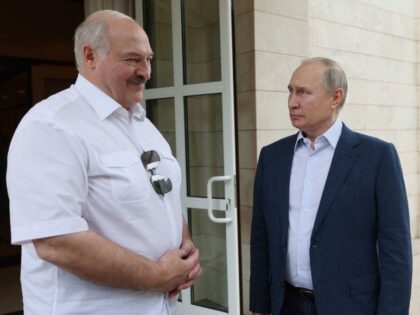 Russian President Vladimir Putin meets with his Belarus' counterpart Alexander Lukash