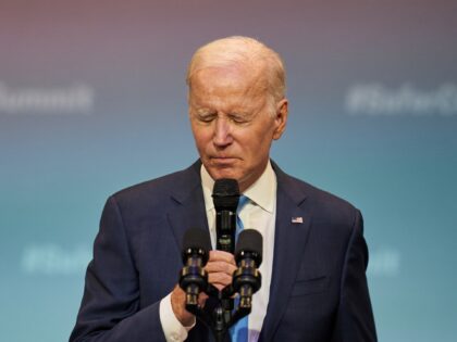 US President Joe Biden during the National Safer Communities Summit at Hartford University