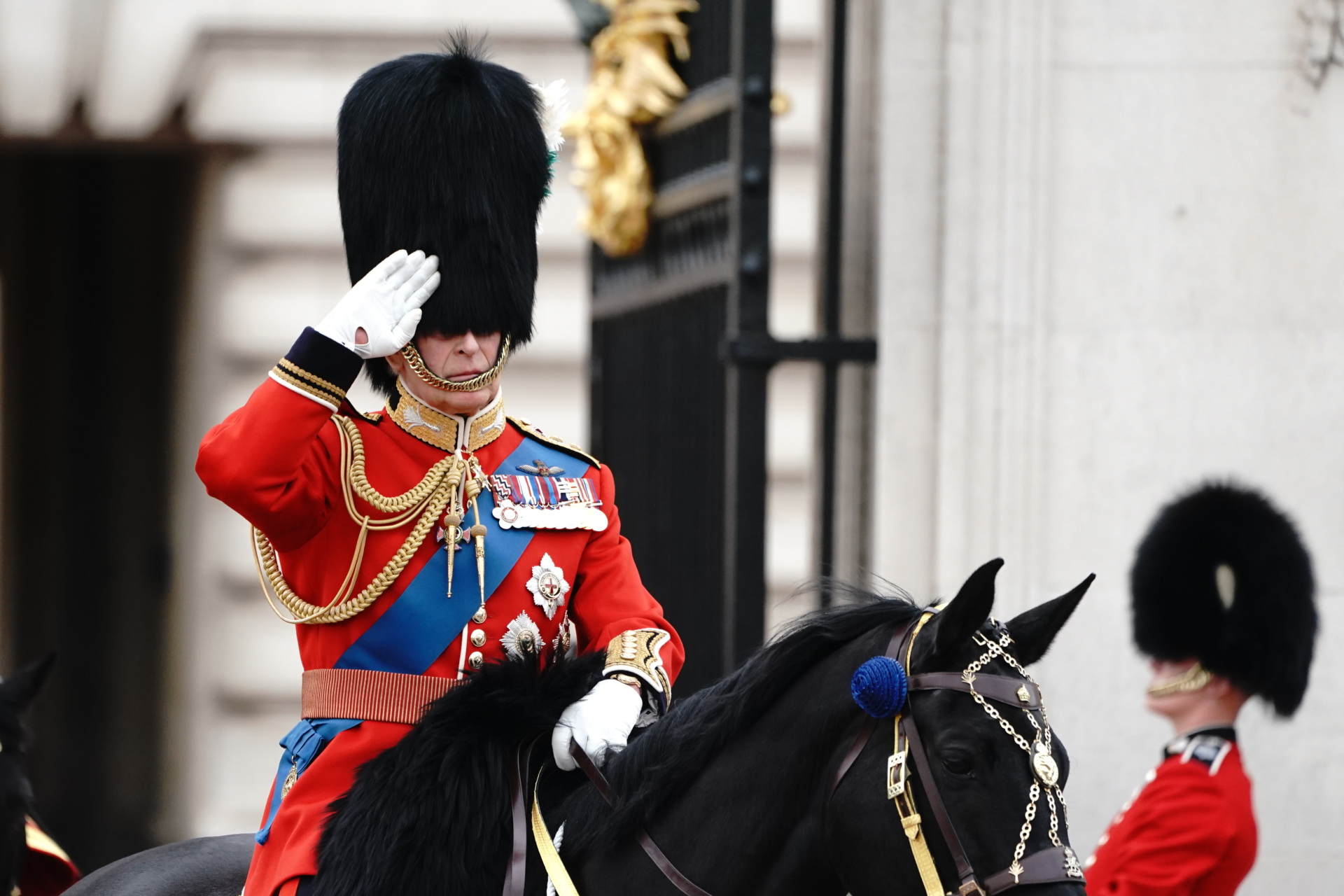 На лихом коне. Королевский цвет. Букингемский дворец. Кейт на параде. Trooping the Colour 2023.