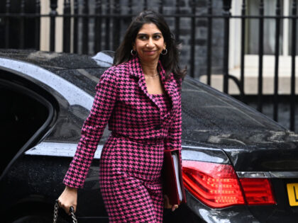 LONDON, ENGLAND - JUNE 20: Home Secretary Suella Braverman arrives for a cabinet meeting at 10 Downing Street on June 20, 2023 in London, England. (Photo by Leon Neal/Getty Images)